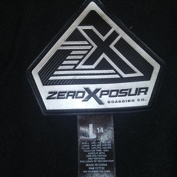 ZeroXposur Long Black Hooded Puffer Coat - Picture 7 of 7